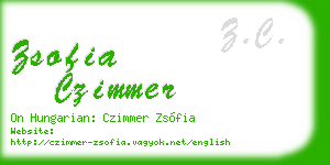 zsofia czimmer business card