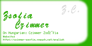 zsofia czimmer business card